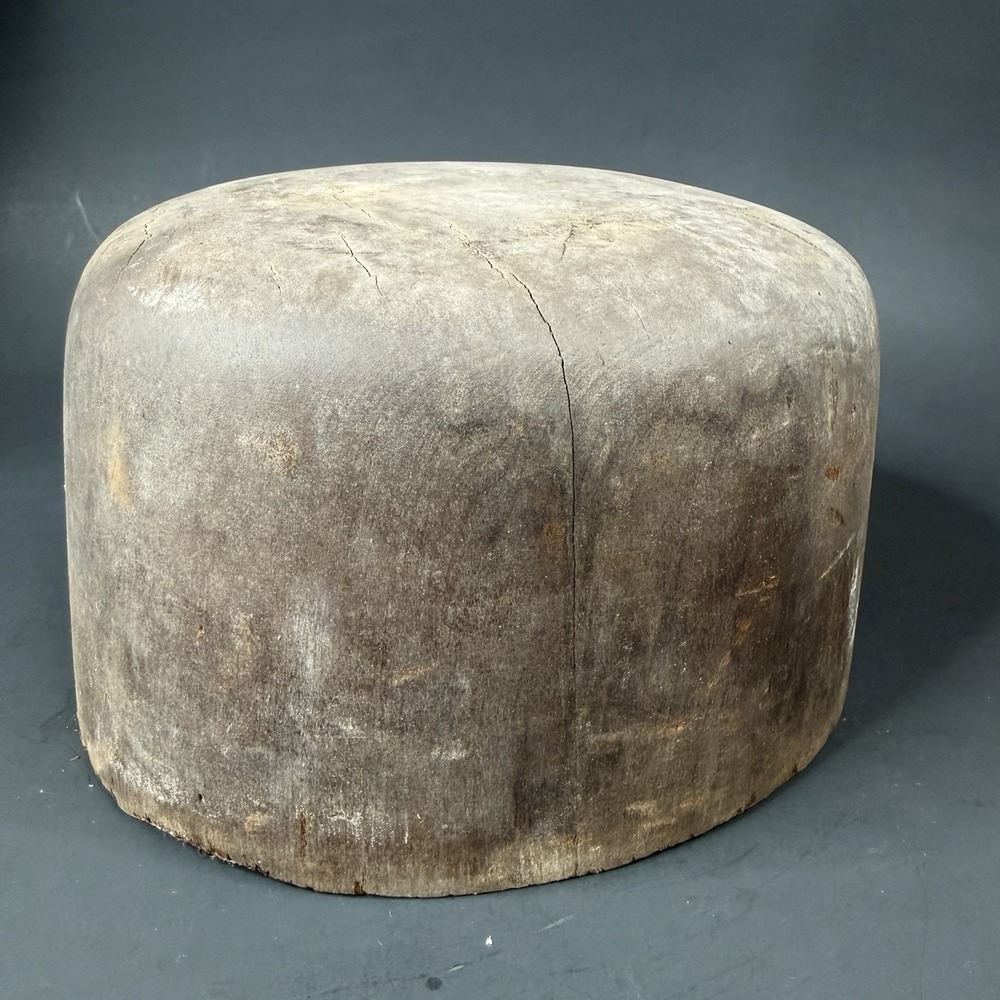 Antique Primitive Millinery Wood Hat Block Mold Form Hatter Tool Negligee 4 7/8